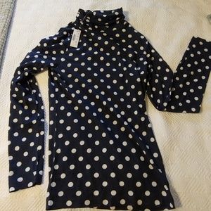 J Crew polka dot turtle neck